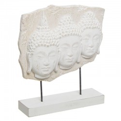 Figura caras buda en peana