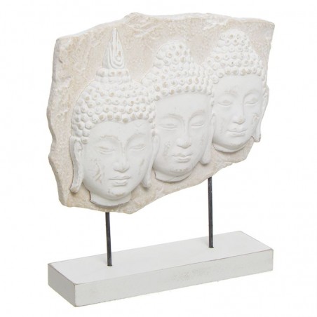 Figura caras buda en peana