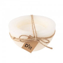 Vela cuenco ancho 14x8 blanco
