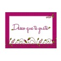Card deseo que te guste flores mini