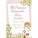 Paq.24 estampas comunion niña iglesia