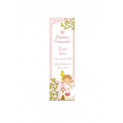 Paq.24 maracapáginas comunion niña iglesia personalizable