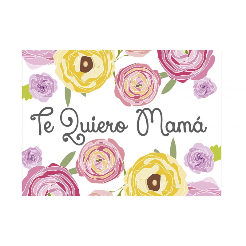Card rosas te quiero mamá mini