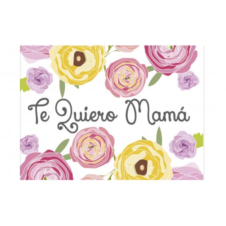 Card rosas te quiero mamá mini
