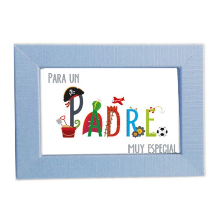 Portafoto + mini postal padre