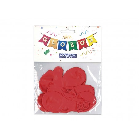 Blister 8 globos rojos