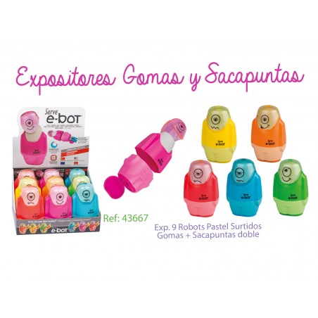 Robot pastel goma + saca doble serve