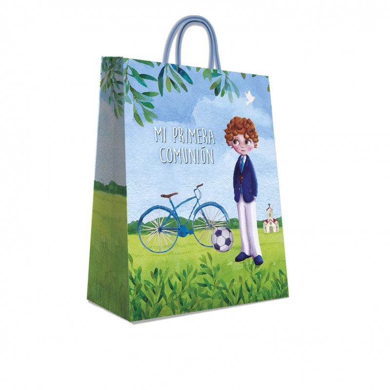 Bolsa grande comunion niño bici
