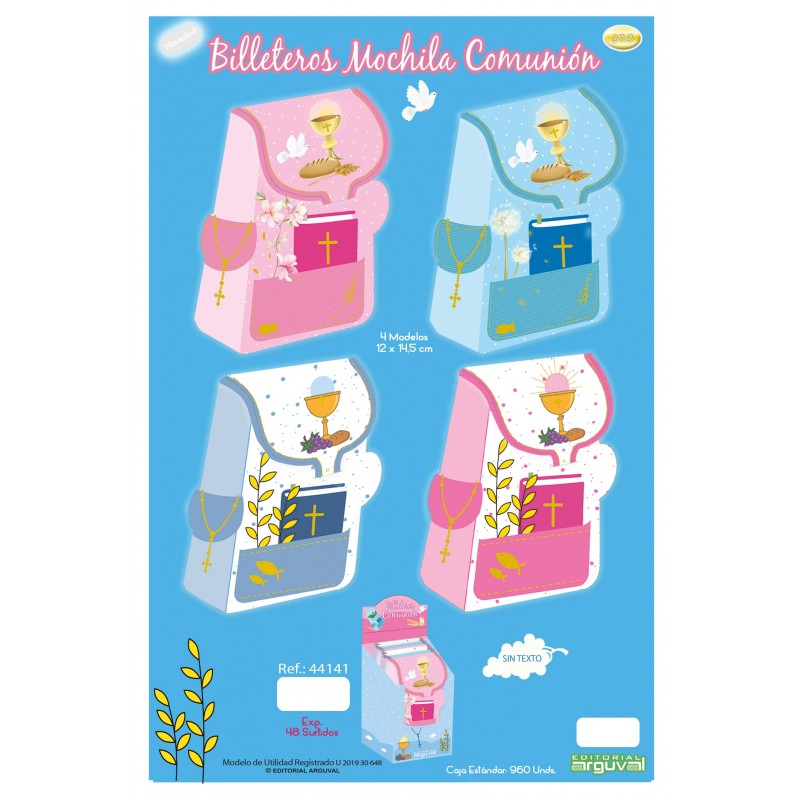 Billetero mochila comunión