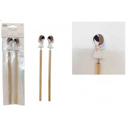 Blister 2 lápices comunion niña blanca