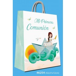 Bolsa grande comunion niña barco