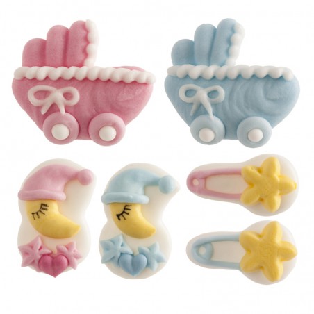 Decoración azúcar bautizo 2d 3 5cm surtidos