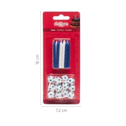 Blister 12 velas cumpleaños futbol