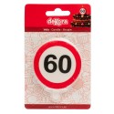 Vela 60 cumpleaños señal prohibido 6 3cm