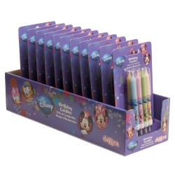 Blister 8 velas palillo mickey & amigos 9cm