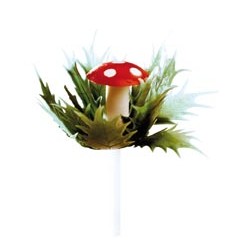 Setas con hojas plastico