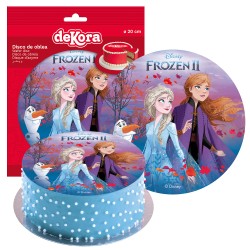 Disco oblea tarta frozen ii otoño 20cm