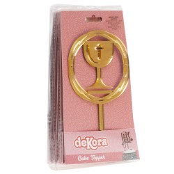 Cake topper caliz comunion 16 5x9 9cm