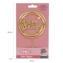 Cake topper happy birthday 15 4x10cm