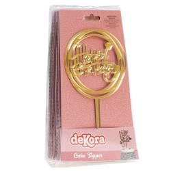 Cake topper happy birthday 15 4x10cm