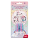 Mix velas cumpleaños unicornio 2d palillo