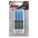 Blister 8 velas palillo avengers 9cm