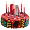 Blister 8 velas palillo spiderman 9cm
