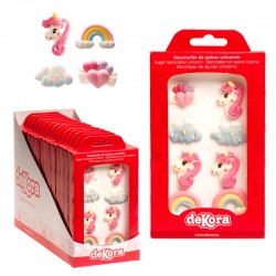 Blister decoracion de azucar unicornio