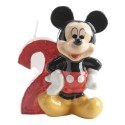 Vela 3d nº2 mickey 6 5cm
