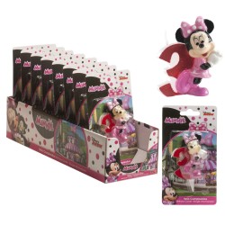 Vela 3d nº3 minnie 6 5cm