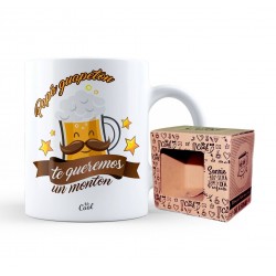 Taza papá guapetón te queremos un montón