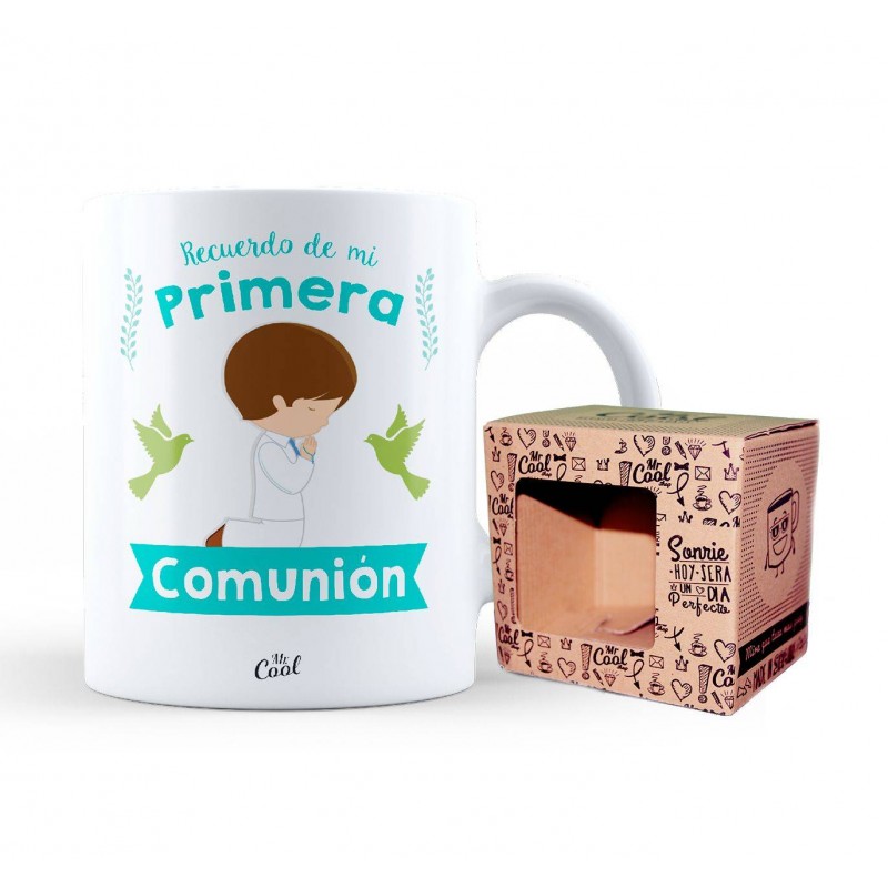Taza recuerdo de mi primera comunión niño