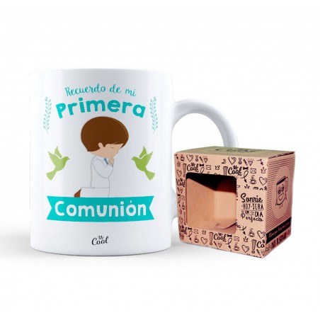 Taza recuerdo de mi primera comunión niño