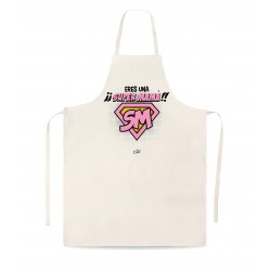 Delantal tipo lino eres una super mamá