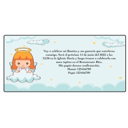 Invitaciones de bautizo niña angelito
