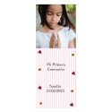 Adhesivo comunión niña personalizado con foto