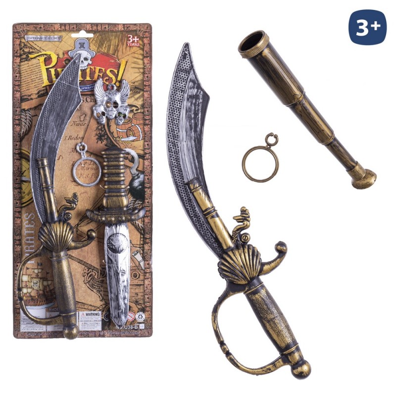 S 4 conjunto pirata con accesorios 40 cm