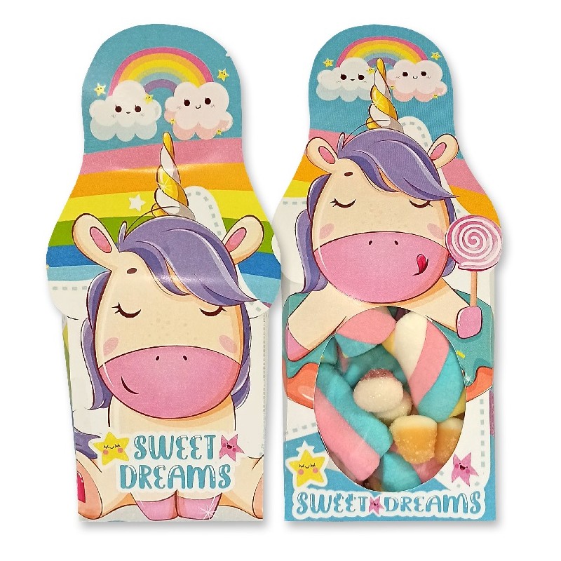 Chuches en cajita unicornio con ventana