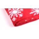 Manta roja con copos de nieve