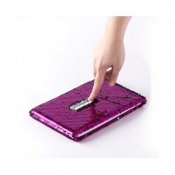 Libreta lentejuelas plateadas