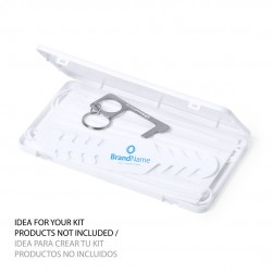 Porta mascarillas en color blanco y muy resistente