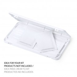 Porta mascarillas en color blanco y muy resistente