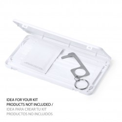 Porta mascarillas en color blanco y muy resistente