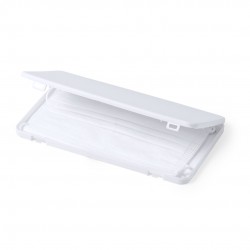 Porta mascarillas en color blanco y muy resistente