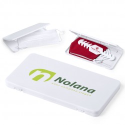 Porta mascarillas en color blanco y muy resistente