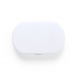 Pastillero antibacteriano blanco con 3 compartimentos