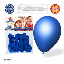 Globos azul medio 10 paq24u c 360u