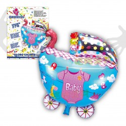 Globo poliamida con forma de carrito 70cm.