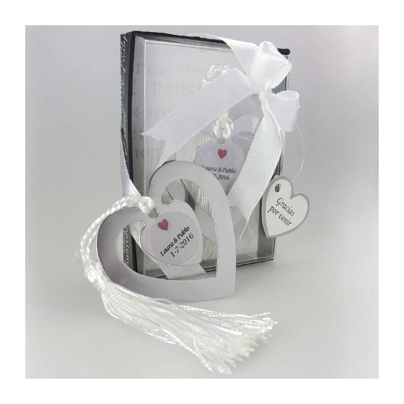 Marcapáginas personalizado para detalles de invitados