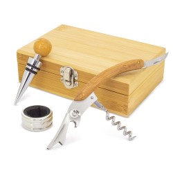 Set de vino bambu siena